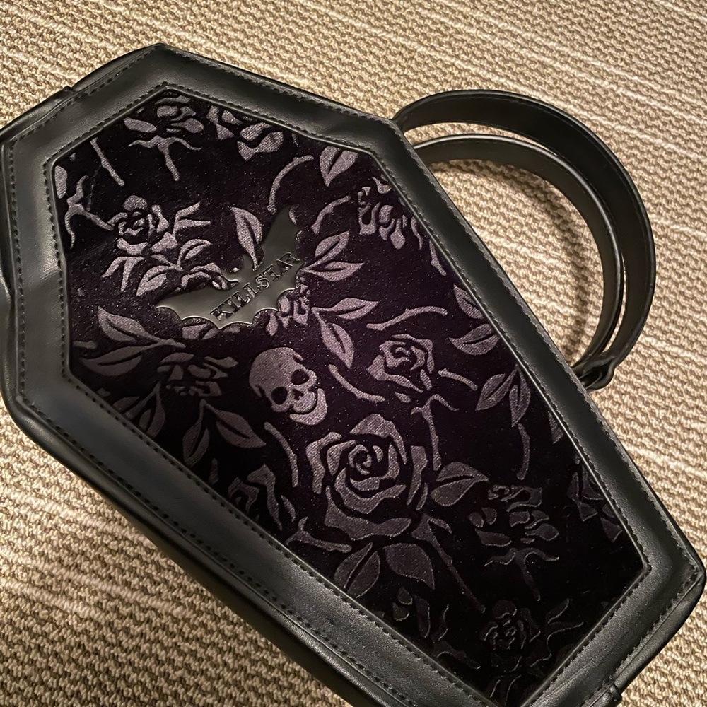 Killstar Black Gothic Floral Clutch
